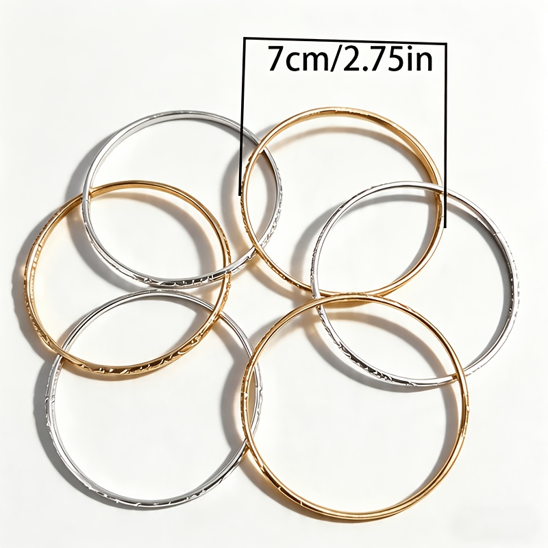 6pcs Fashionable Versatile Bracelet Set for Women